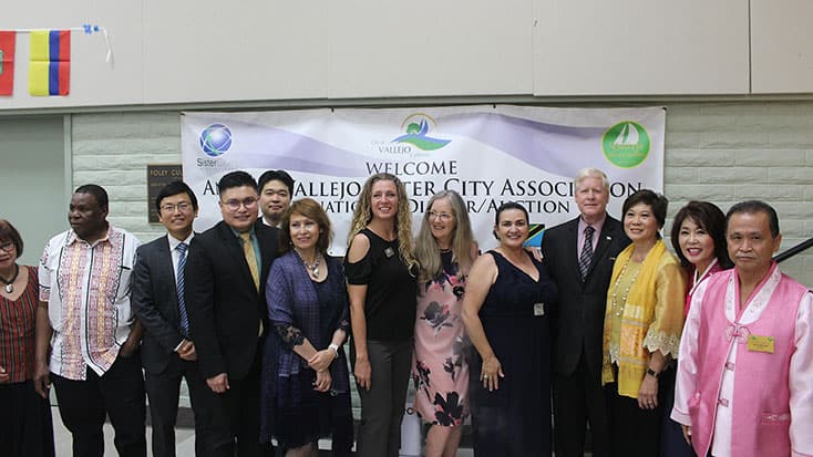 Group photo of participants at the Vallejo Annual International Dinner and Auction event