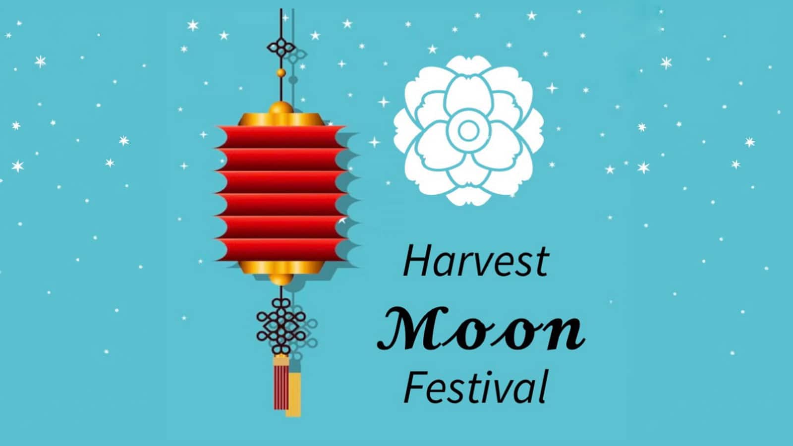 2023 Harvest Moon Festival red paper lantern graphic